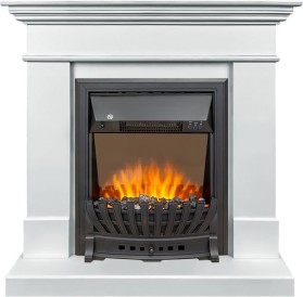 Каминокомплект California SFT Белый с очагом Royal Flame Aspen Black