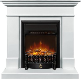 Каминокомплект California SFT Белый с очагом Royal Flame Fobos FXM Black RC