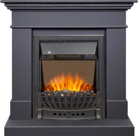 Каминокомплект California SFT (Разборный) Серый графит с очагом Royal Flame Aspen Black