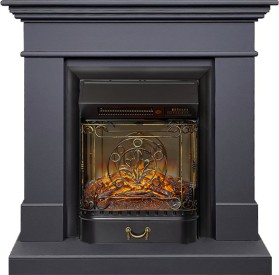 Каминокомплект California SFT (Разборный) Серый графит с очагом Royal Flame Majestic FX Black RC