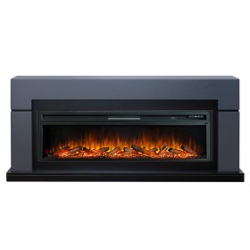 Каминокомплект Lindos Graphite Grey (линейный) с очагом Royal Flame Vision 60 LOG LED НП