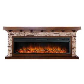 Каминокомплект Chalet 60 Темный дуб с очагом Royal Flame Vision 60 LOG LED НП