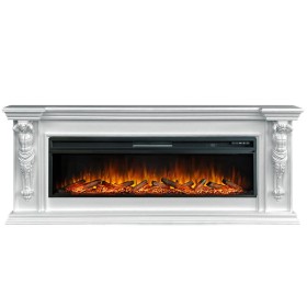 Каминокомплект Sparta 60 Белый с очагом Royal Flame Vision 60 LOG LED НП
