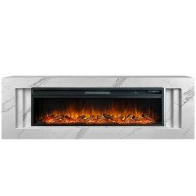 Каминокомплект Line 60 SFT  White Marble Белый мрамор с очагом Royal Flame Vision 60 LOG LED НП