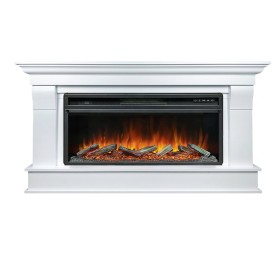 Каминокомплект MONACO 42 (Разборный) Бьянко белый с очагом Royal Flame Vision 42 LOG LED