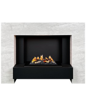 Каминокомплект Tokyo Скол камня лайт с очагом Cassette 400 LNH-INT (с дровами)  Dimplex Opti-myst