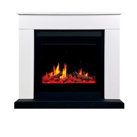Каминокомплект Bergen 23 (Разборный) Белый с черным с очагом Royal Flame 5D V-ART 25