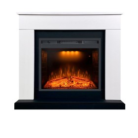 Каминокомплект Bergen 23 (Разборный) Белый с черным с очагом Royal Flame Emerald 23