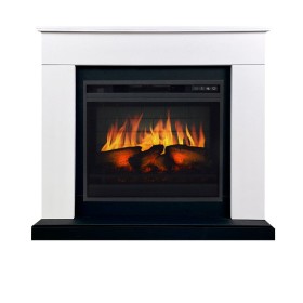 Каминокомплект Bergen 23 (Разборный) Белый с черным с очагом Royal Flame Vision 23 EF LED 3D FX