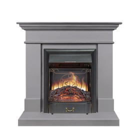 Каминокомплект California STD CRM (Разборный) Санд грей с очагом Royal Flame Majestic FX Black RC