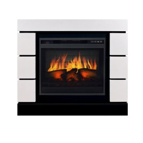 Каминокомплект Modern CRM (Разборный) Белый с черным с очагом Royal Flame Vision 23 EF LED 3D FX
