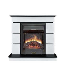 Каминокомплект Modern (Разборный) Белый с черным с очагом Royal Flame Majestic FX Black RC