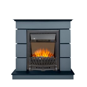 Каминокомплект Modern (Разборный) Серый графит с очагом Royal Flame Aspen Black