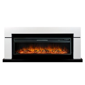 Каминокомплект Lindos 60 (Разборный) Белый с черным с очагом Royal Flame Vision 60 LOG LED