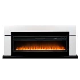 Каминокомплект Lindos 60 (Разборный) Белый с черным с очагом Royal Flame Vision 60 LED