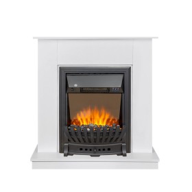 Каминокомплект Scandic (Разборный) Белый с очагом Royal Flame Aspen Black