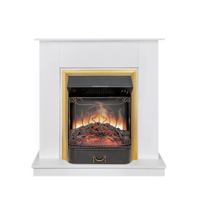 Каминокомплект Scandic (Разборный) Белый с очагом Royal Flame Majestic FX Brass