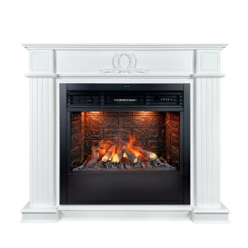 Каминокомплект Modena (Разборный) Бьянко белый с очагом Royal Flame Design B800RF 3D