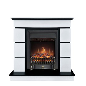 Каминокомплект Modern (Разборный) NEW Белый с черным с очагом Royal Flame Fobos FXM Black RC
