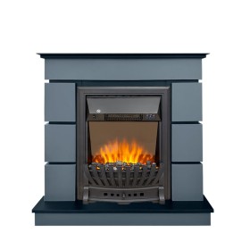Каминокомплект Modern (Разборный) Серый графит (Глубина 319 мм) с очагом Royal Flame Aspen Black