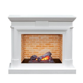 Каминокомплект Coventry Белый / Кирпич с очагом Cassette 400 NH  Dimplex Opti-myst