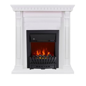 Каминокомплект Orlean Белый с очагом Royal Flame Aspen Black