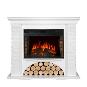 Каминокомплект Village Белый с очагом Royal Flame Dioramic 25 LED FX