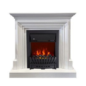 Каминокомплект Bradford Белый с очагом Royal Flame Aspen Black