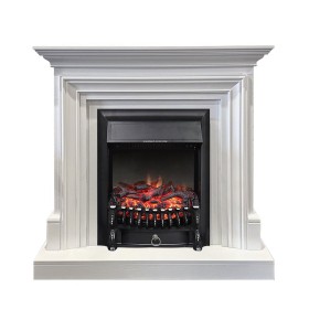 Каминокомплект Bradford Белый с очагом Royal Flame Fobos FX Black