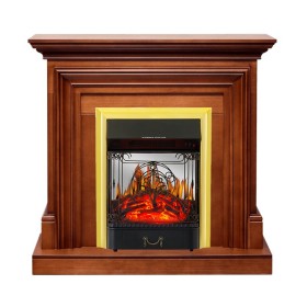 Каминокомплект Bradford Орех с очагом Royal Flame Majestic FX M Brass/Black