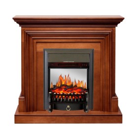 Каминокомплект Bradford Орех с очагом Royal Flame Fobos FX M Brass/Black