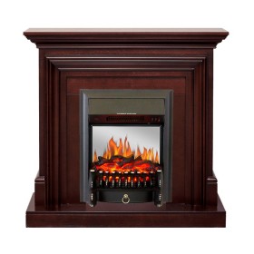 Каминокомплект Bradford Темный дуб с очагом Royal Flame Fobos FX M Brass/Black