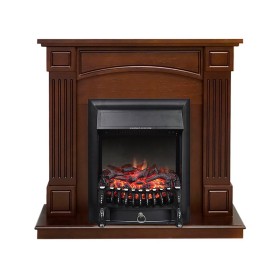 Каминокомплект Boston Темный дуб (Высота 925см) с очагом Royal Flame Fobos FX Black