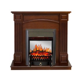 Каминокомплект Boston Темный дуб (Высота 925см) с очагом Royal Flame Fobos FX M Brass/Black