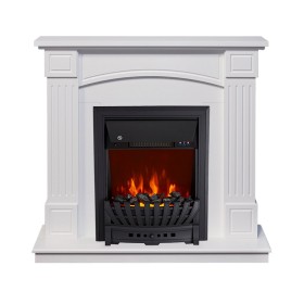 Каминокомплект Boston Белый (Высота 925см) с очагом Royal Flame Aspen Black