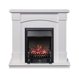 Каминокомплект Boston Белый (Высота 925см) с очагом Royal Flame Fobos FX Black