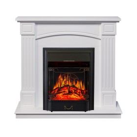 Каминокомплект Boston Белый (Высота 925см) с очагом Royal Flame Majestic FX Black