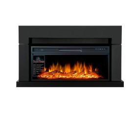 Каминокомплект Lindos Graphite Grey (Ширина 1470мм) с очагом Royal Flame Vision 42 LOG LED