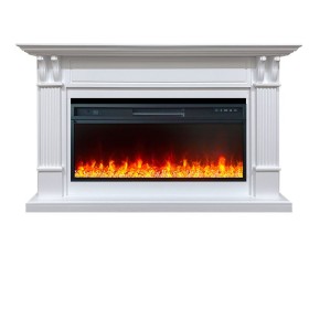 Каминокомплект Cardiff Белый с очагом Royal Flame Vision 42 LED
