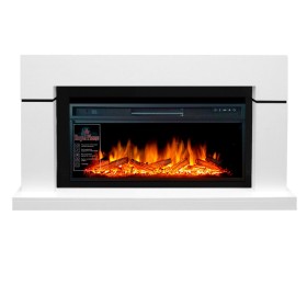 Каминокомплект Lindos Белый (Ширина 1470мм) с очагом Royal Flame Vision 42 LOG LED