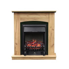 Каминокомплект Barcelona (разборный) Дуб золотой с очагом Royal Flame Fobos FX Black