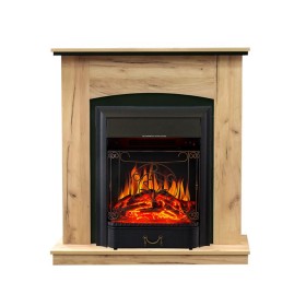 Каминокомплект Barcelona (разборный) Дуб золотой с очагом Royal Flame Majestic FX Black