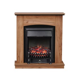 Каминокомплект Barcelona (разборный) Дуб табачный с очагом Royal Flame Fobos FX Black