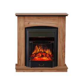 Каминокомплект Barcelona (разборный) Дуб табачный с очагом Royal Flame Majestic FX Black
