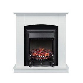 Каминокомплект Barcelona (разборный) Белый с очагом Royal Flame Fobos FX Black