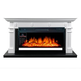 Каминокомплект Carlyle Белый с очагом Royal Flame Vision 42 LOG LED