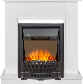 Каминокомплект Scandic (Разборный) Белый с очагом Royal Flame Aspen Black