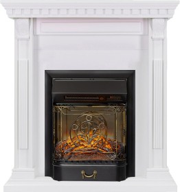 Каминокомплект Orlean Белый с очагом Royal Flame Majestic FX Black RC