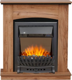 Каминокомплект Barcelona (разборный) Дуб табачный с очагом Royal Flame Aspen Black