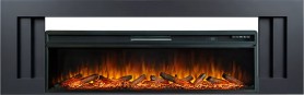 Каминокомплект Line 60 (Разборный) Серый графит с очагом Royal Flame Vision 60 LOG LED НП